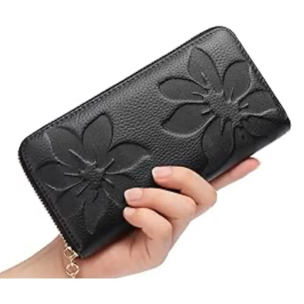 NEW MoraMok Genuine Leather Wallet/ Grip Hand Strap in Black